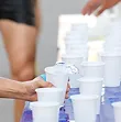 An aid station at the Anchor Down Ultra Marathon stocked with Hammer Nutrition products.